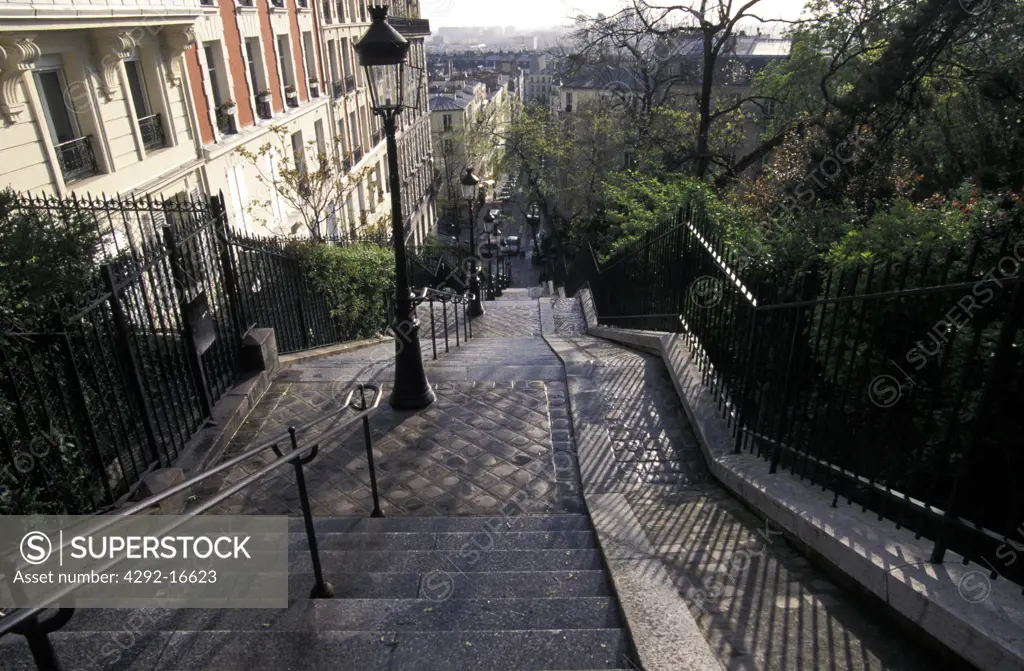 France,ParisMontmartre, stairs