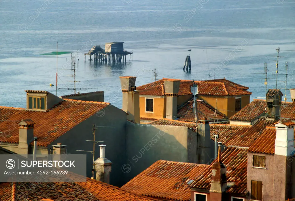 Italy, Veneto, Chioggia, the Pellestrina village, on the island that separates the lagoon of Venice from the sea