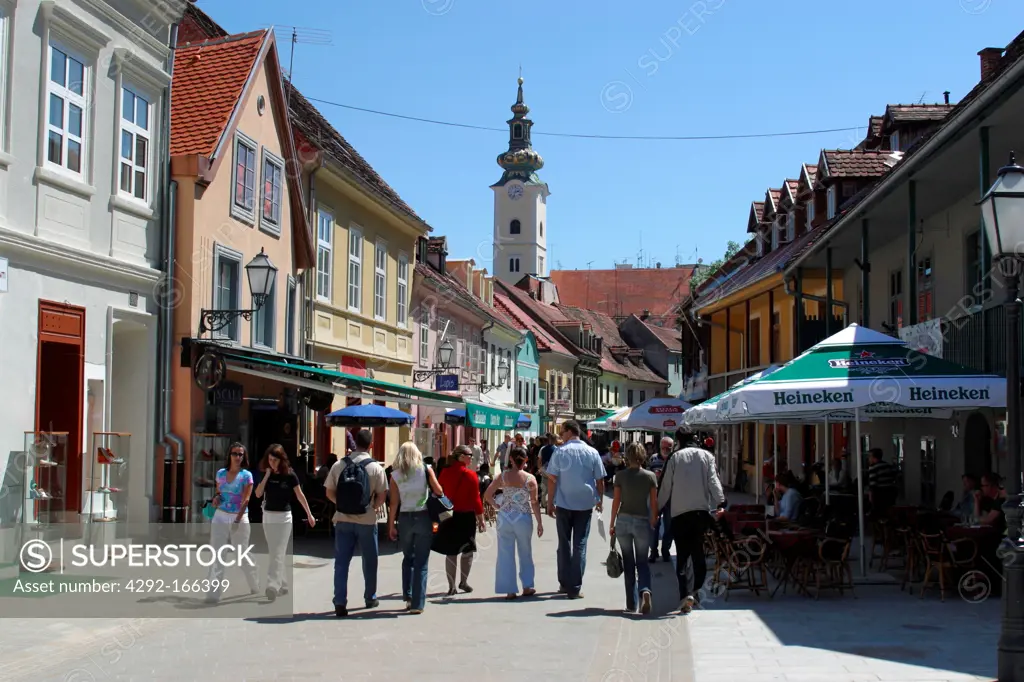 Tkalciceva Street, Pedestrian Area of Old Town, Zagreb, Croatia