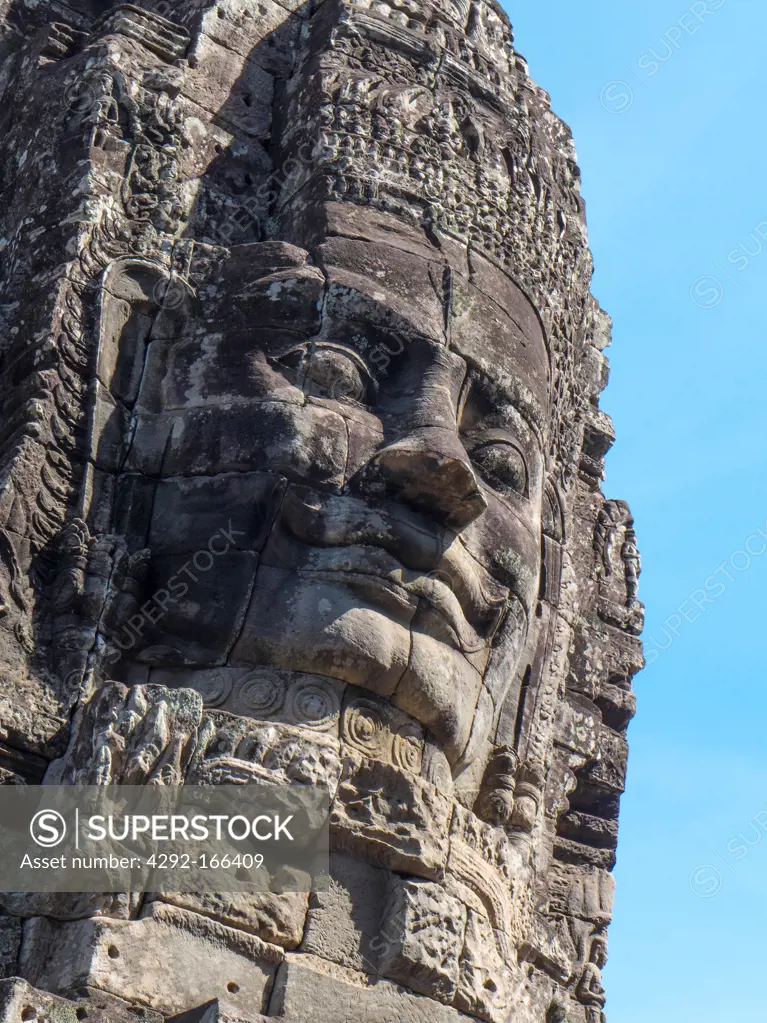 Face. Bayon. Angkor Thom. Cambodia