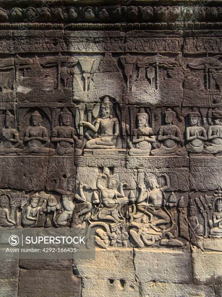 Bas-reliefs. Bayon. Angkor Thom.Cambodia