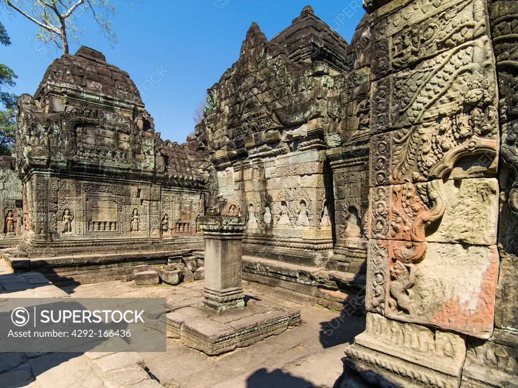 Facades. Preah Khan. Angkor. Cambodia.