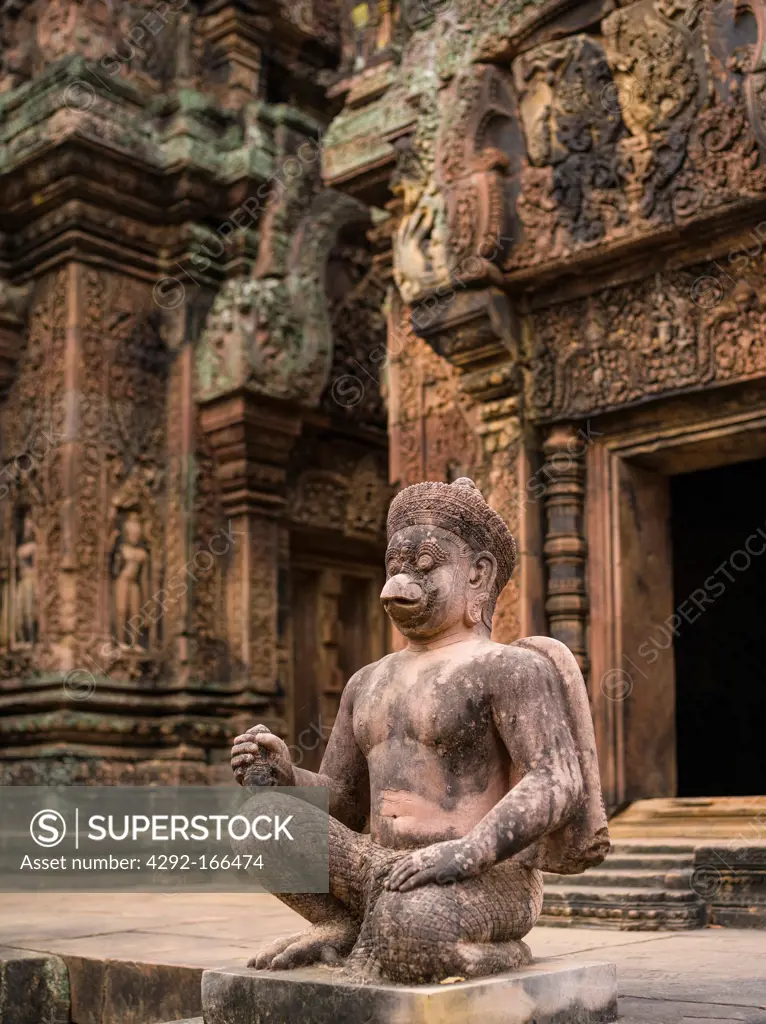 Guardian. Banteay Srei. Angkor. Cambodia