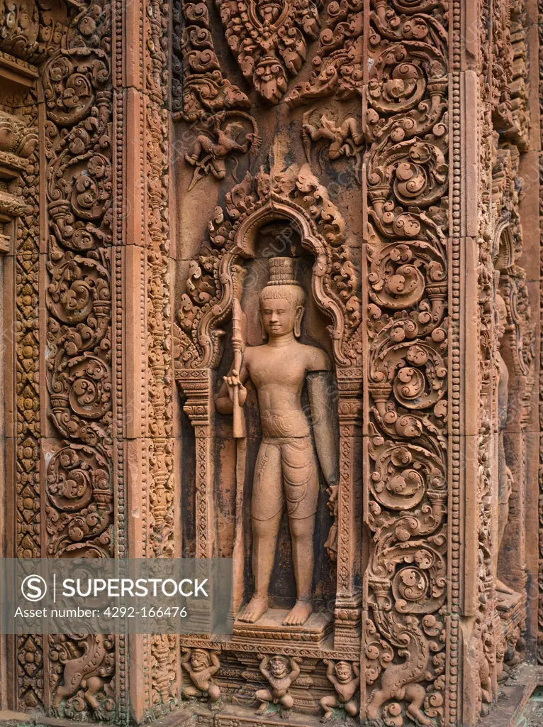 Dvarapala. Banteay Srei. Angkor. Cambodia