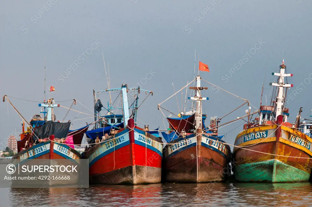 Fishing boats at My Tho, Vietnam