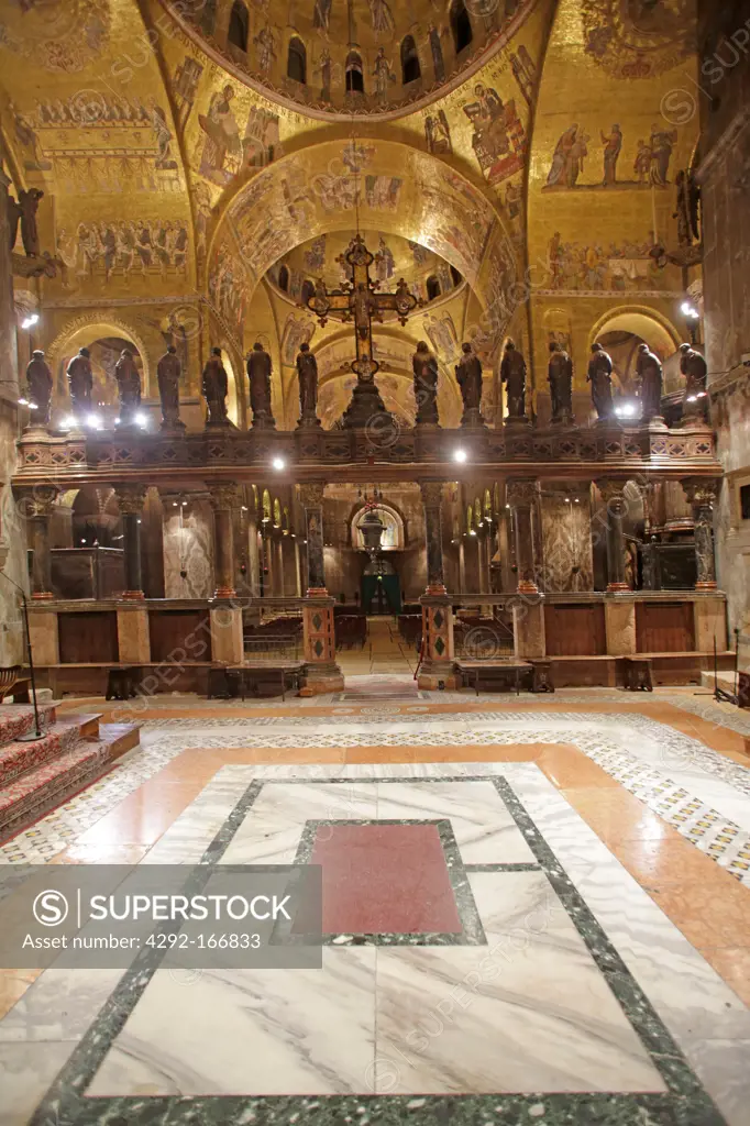 Italy, Veneto, Venice, St.Mark's cathedral interior