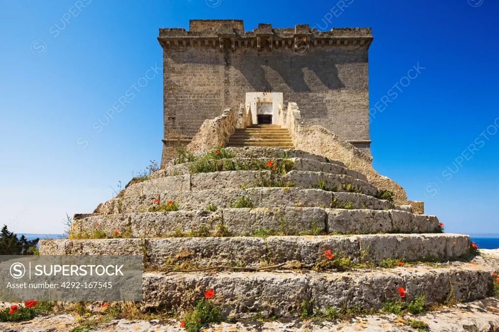 Italy, Apulia, Porto Cesareo, the tower
