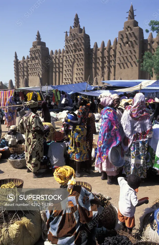 Mali, Djenne. Djenne Market