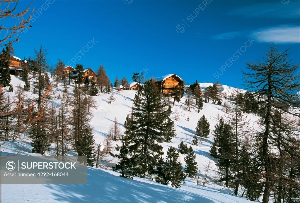 Italy,Piedmont, Valle di Susa, Sestriere, landscape