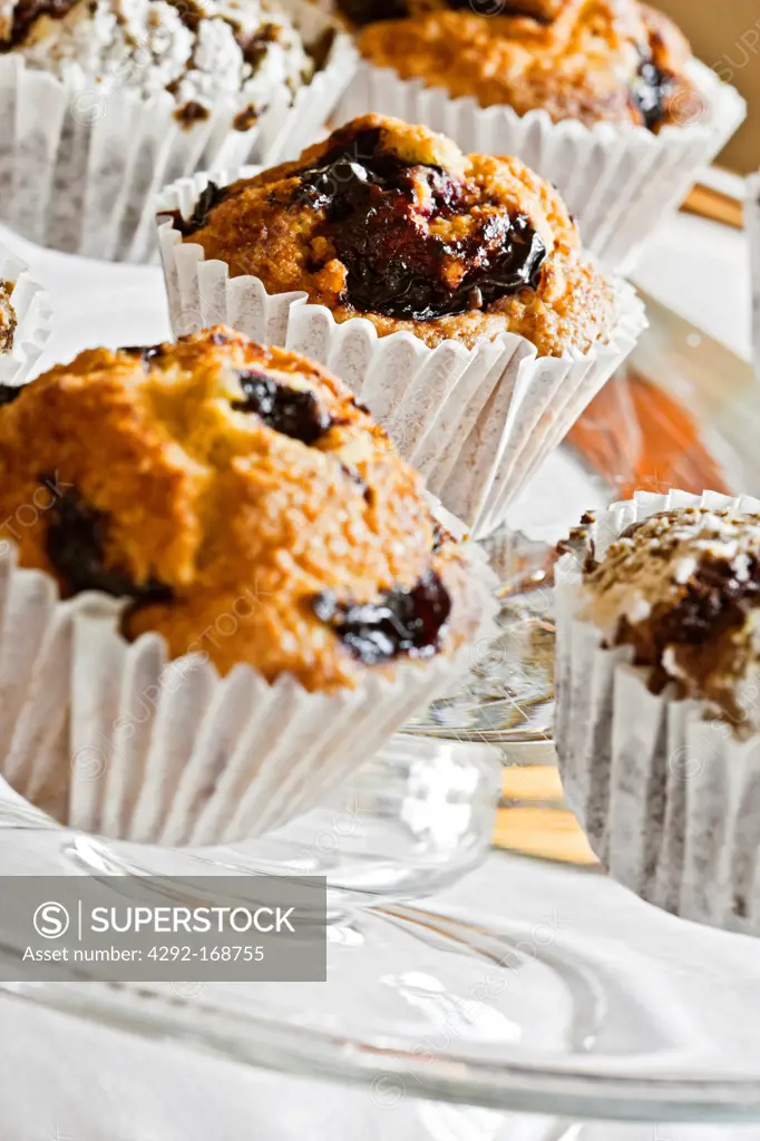 Muffins with jam