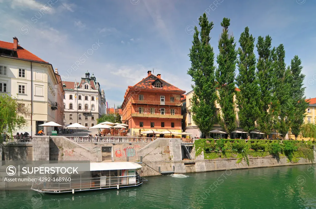 Slovenia, Ljubljana, Ljubljana, river Ljubljanica