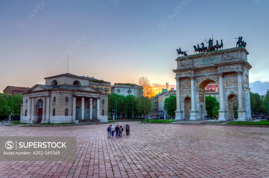 Italy, Lombardy, Milan, Arco della Pace
