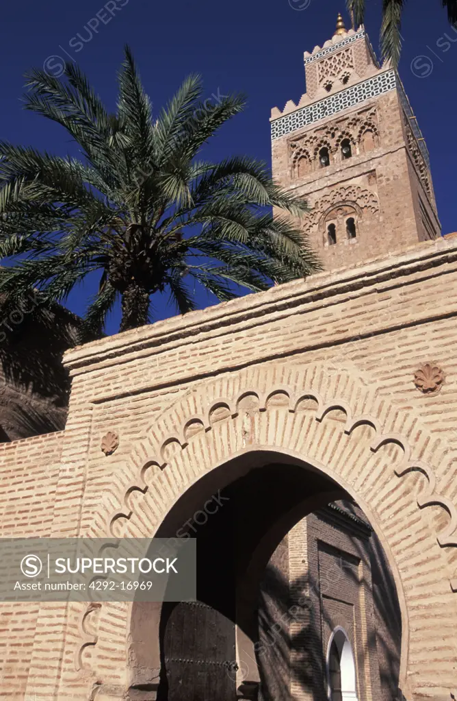 Morocco, Marrakech. Koutubia Mosque