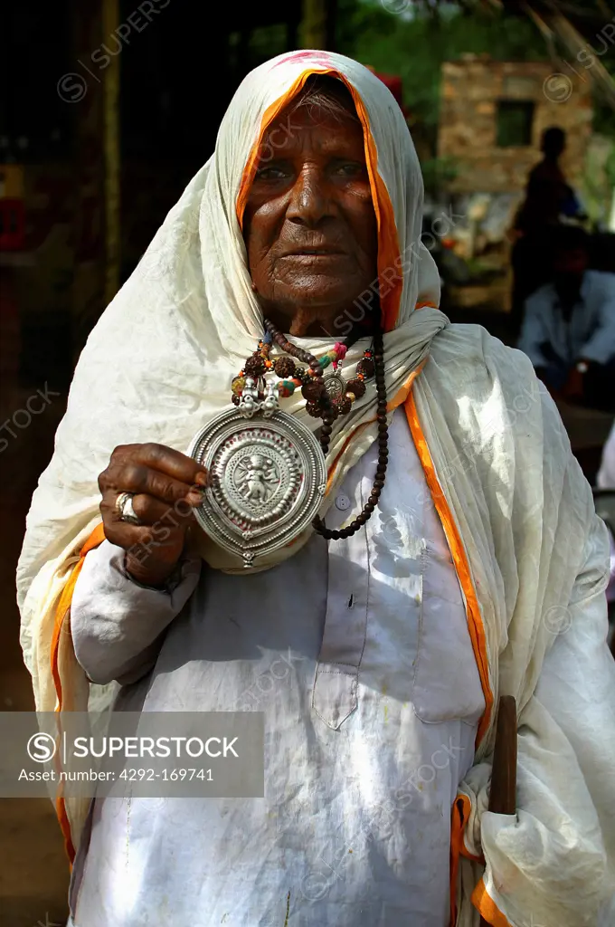 India, Rajasthan,woman in Pushkar