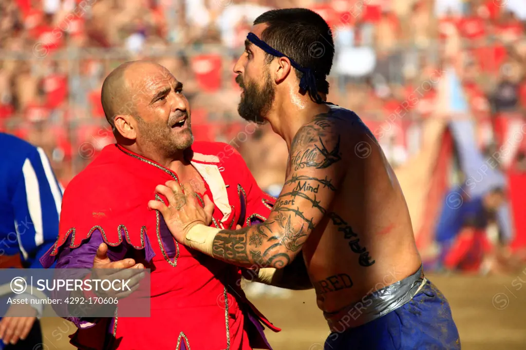 Italy, Tuscany, Florence, medieval football.