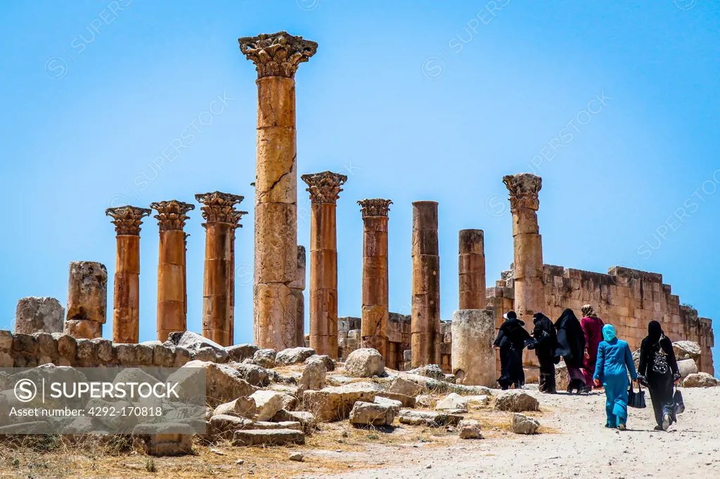 Jordan, Middle East, Jerash, Temple of Artemis