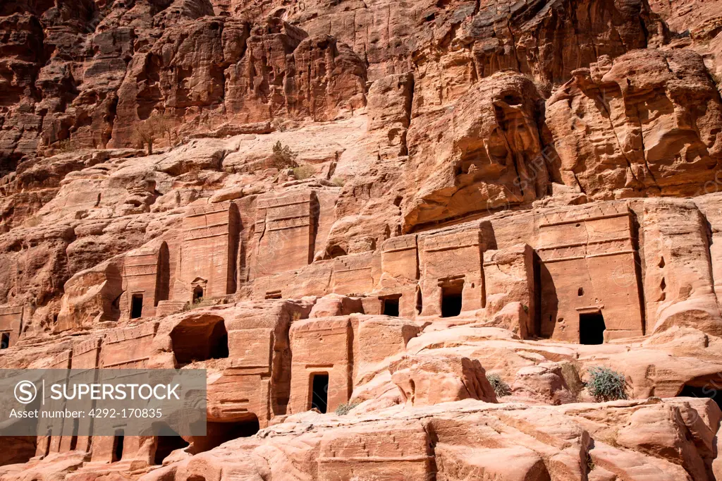 Jordan, Middle East, Petra, Triclinium