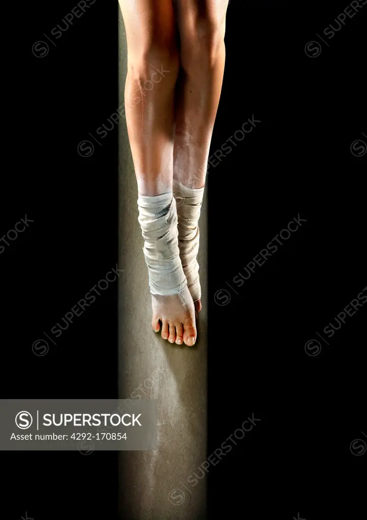 Gymnast legs with wrapping