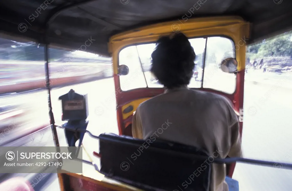 Madras, India. Taxi driver
