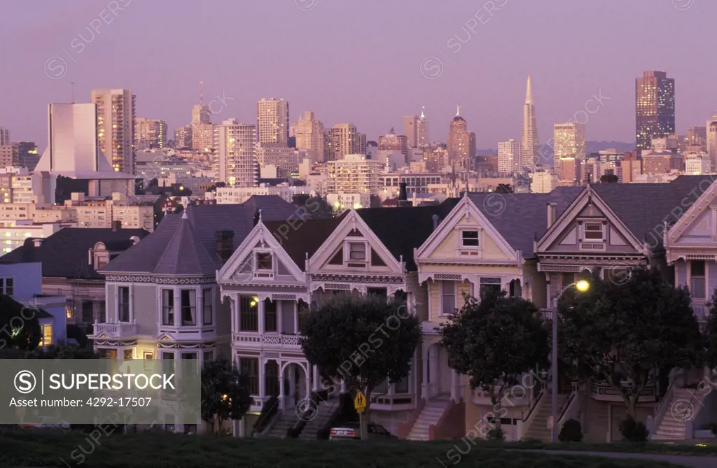 USA, California, San Francisco, victorian houses