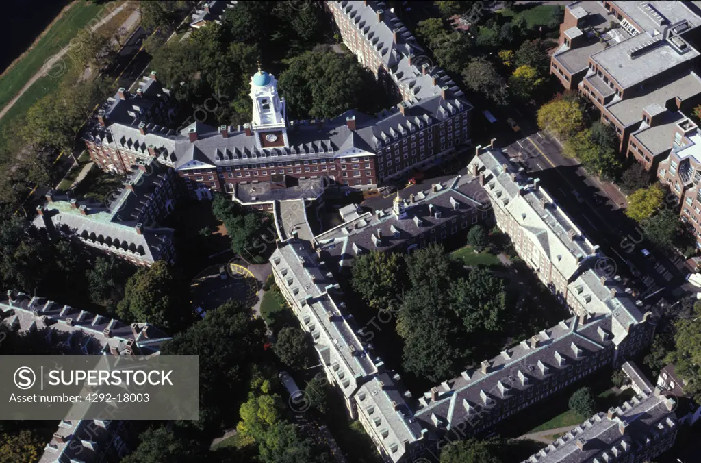 USA, Massachussett, Cambridge: aerial view of Harvard University Campus