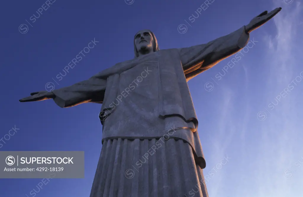 South America, Brazil, Rio de Janeiro, Corcovado, The statue of Cristo Redentor