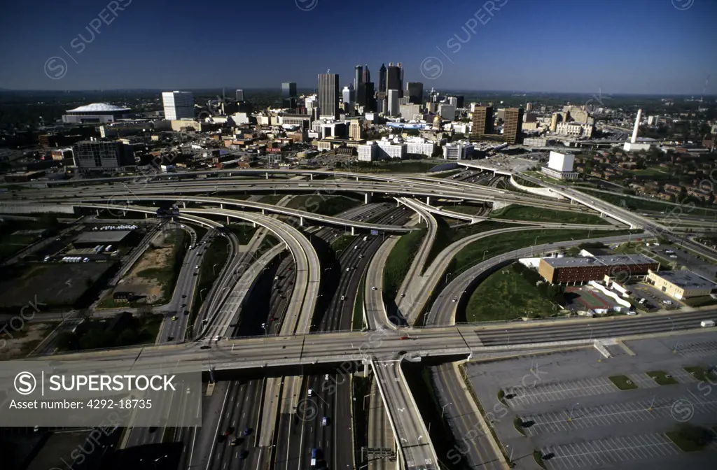 USA, Georgia, Atlanta, highways intersection