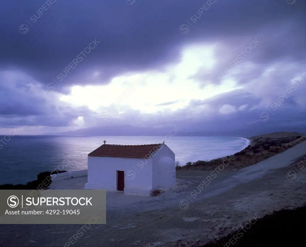Greece, Crete, small chapel on the coast