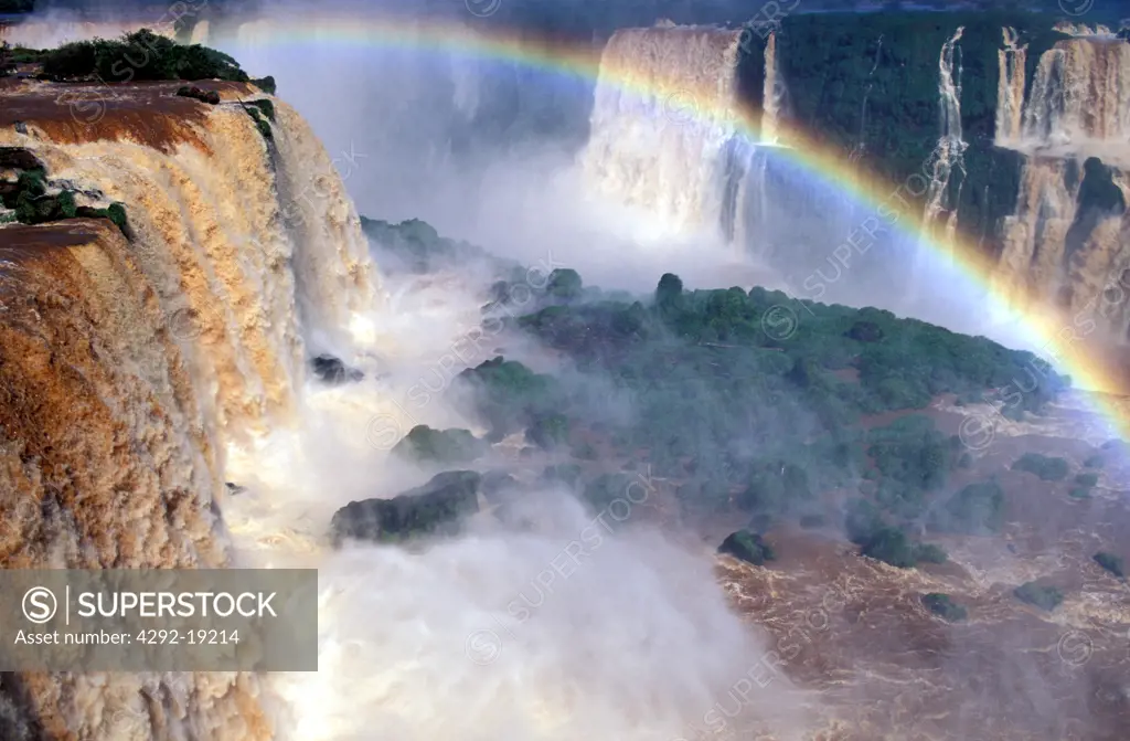 Iguazu Falls between Brazil and Argentina