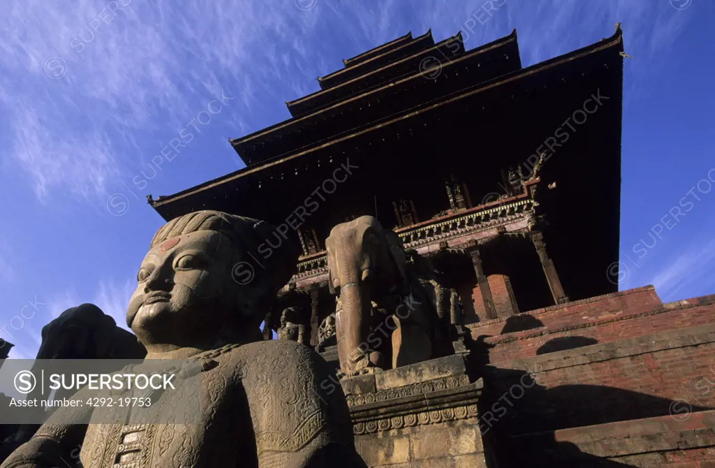 Nepal, Bhaktapur. Nyatapola Temple