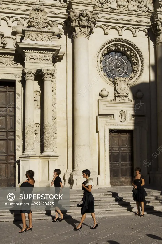 Italy, Apulia, Lecce, Basilica di Santa Croce.