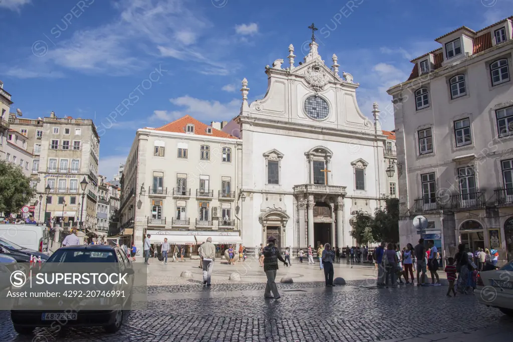 Europe, Portugal, Lisbon, Baixa, Rossio, St Domingo church