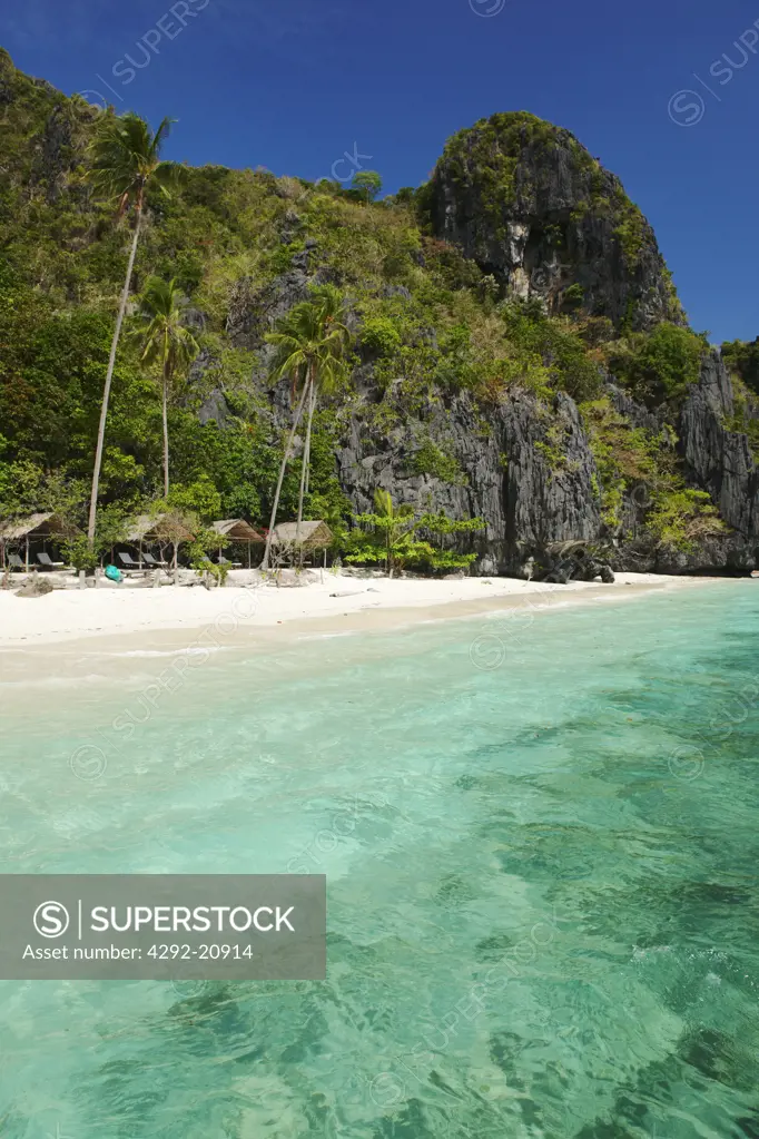 Philippines, Palawan, El Nido resort, Entalula island