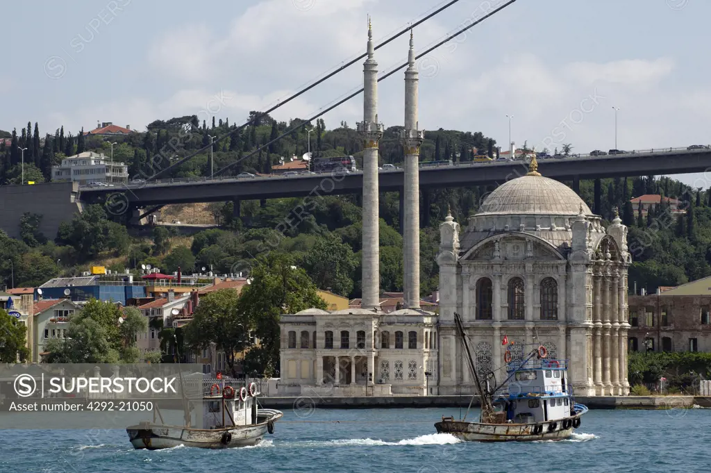 Turkey, Istanbul, Bosphorus European Side, Ortakoy Mosque