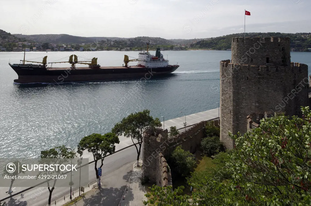 Turkey, Istambul, Bosphorus European Side, Side Rumeli Hisari Fortress