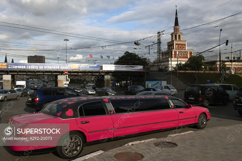 Russia, Moscow, Kazansky Train Station, Limousine Car