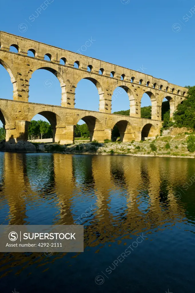 France, Provence, Pont du Gard, Roman Aqueduct