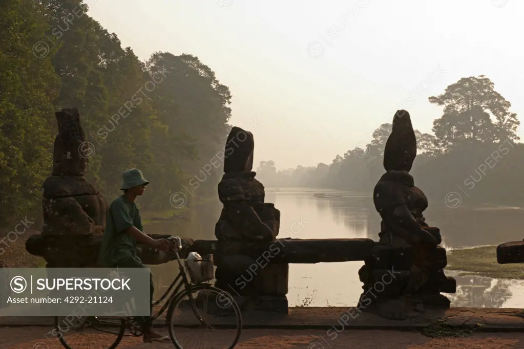Cambodia, Siem Reap, Angkor Thom, South Gate