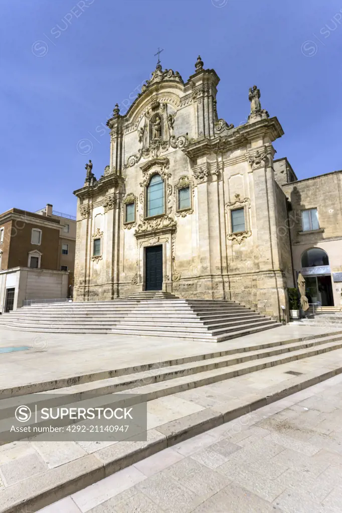 Italy, Basilicata, Matera, San Francesco d'Assisi church