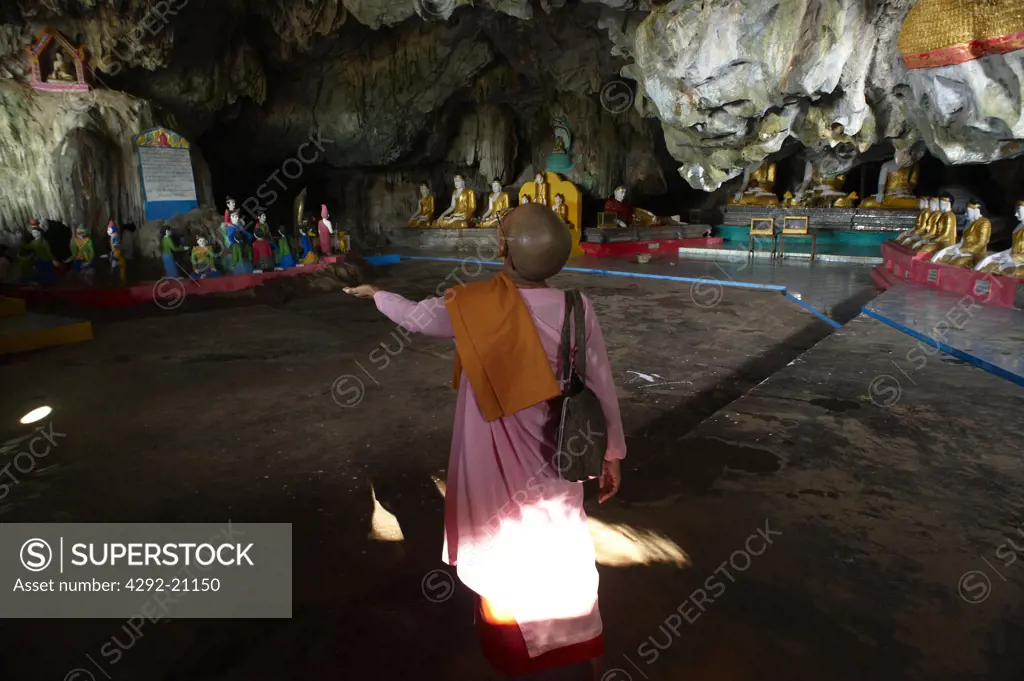 Myanmar, Burma, Mon state, Payin Gyi Gu, Grotto Buddhist Pagoda