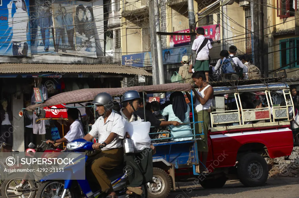 Myanmar, Burma, Bago, Traffic
