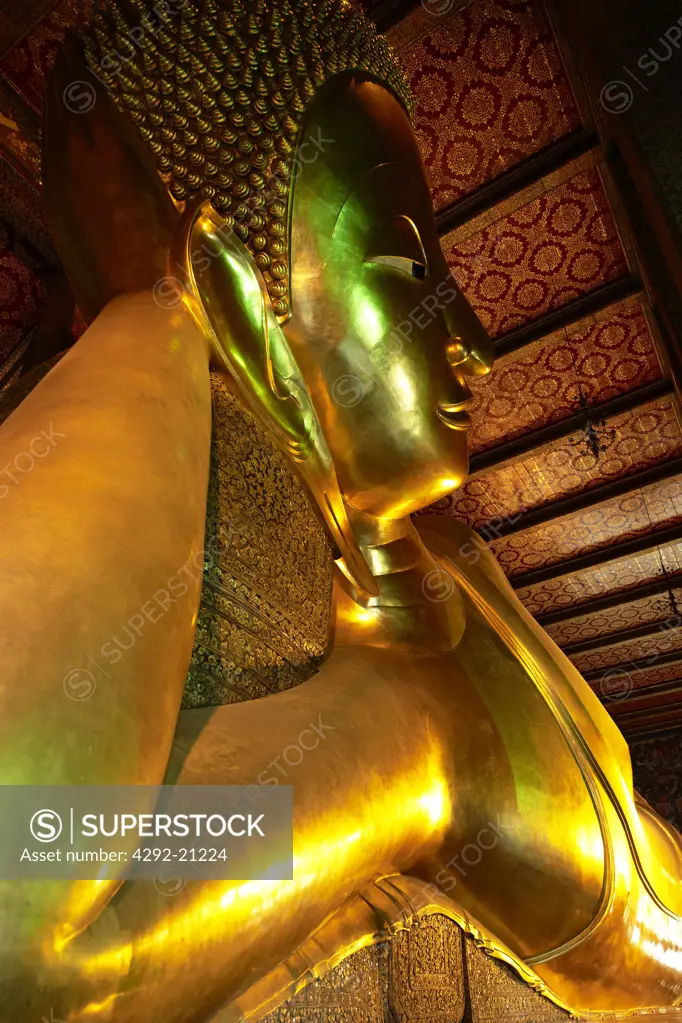 Thailand, Bangkok, Wat Pho, Buddhist Temple, The Reclining Buddha