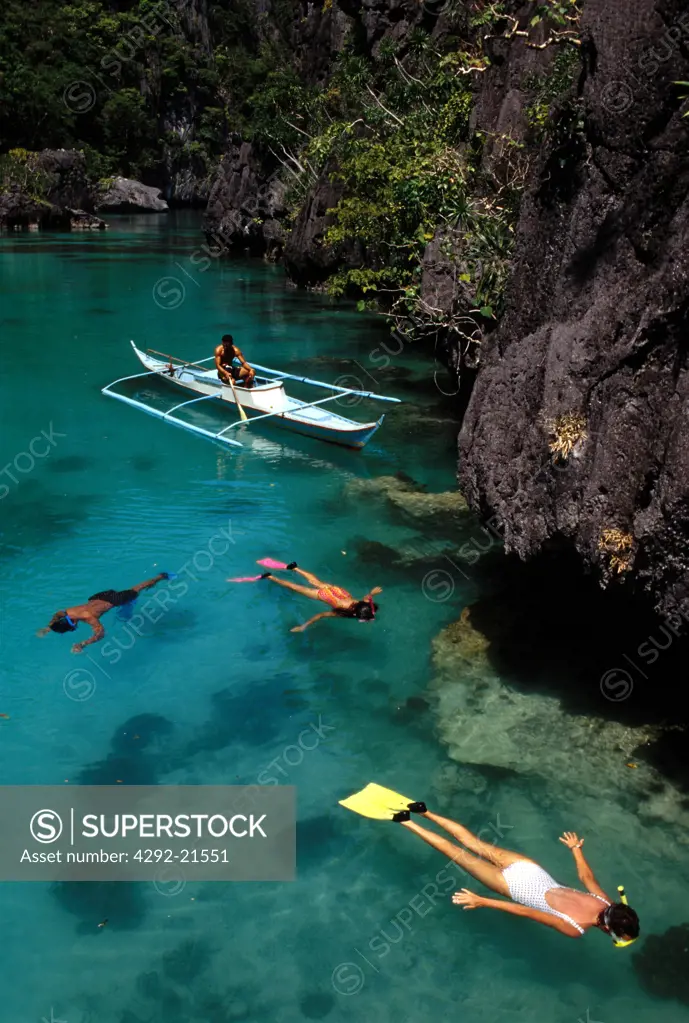 Asia, Philippines, Palawan, Miniloc Island, El nido bay.