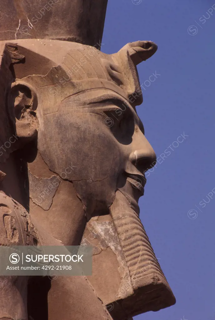 Egypt Abu Simbel statue close up