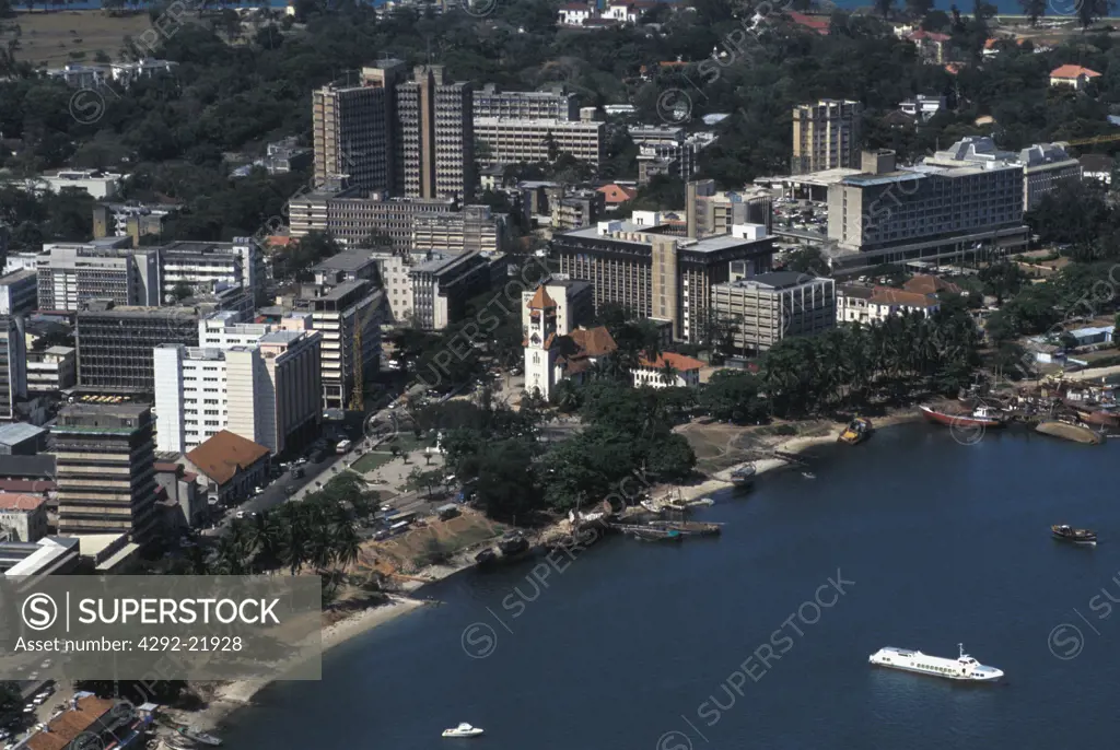 Africa, Tanzania. Dar es Salaam. Areial view