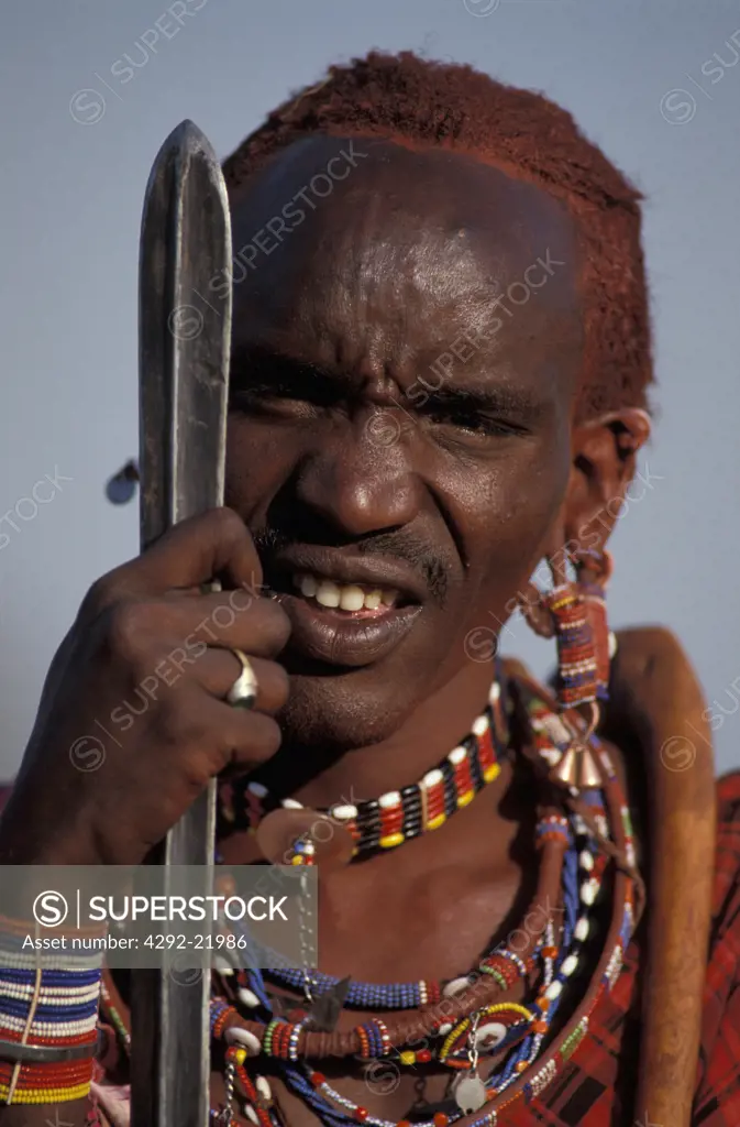 Africa, Kenia. Masai warrior