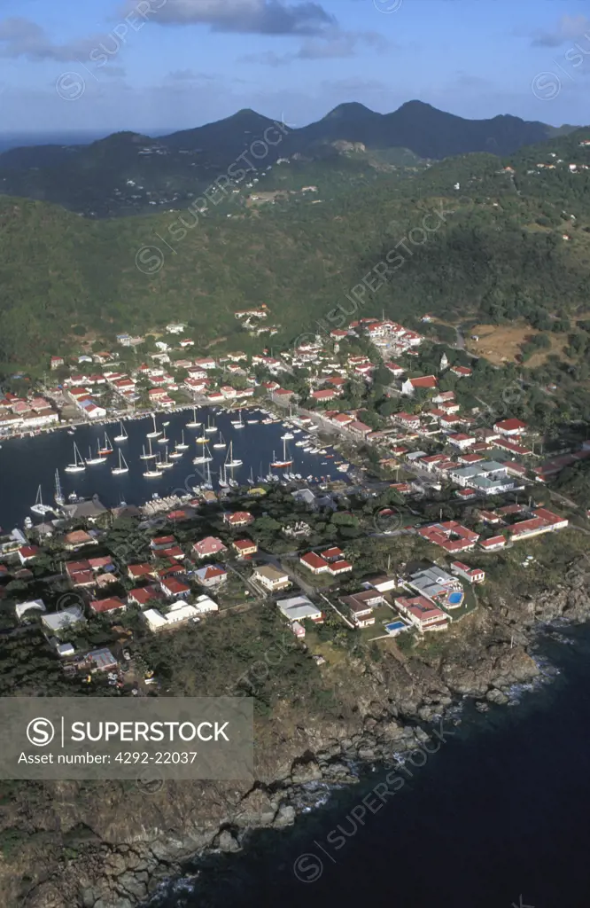 Caribbean Island, Saint Barthelemy, aerial view