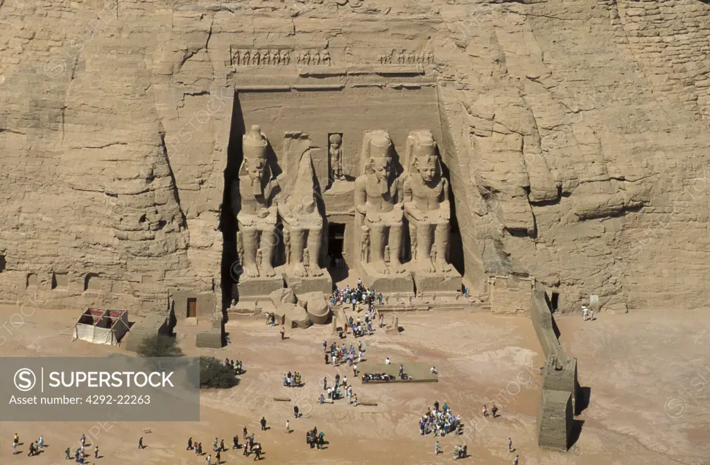 Egypt. view from the air , Abu Simbel, Temple of Ramesses II