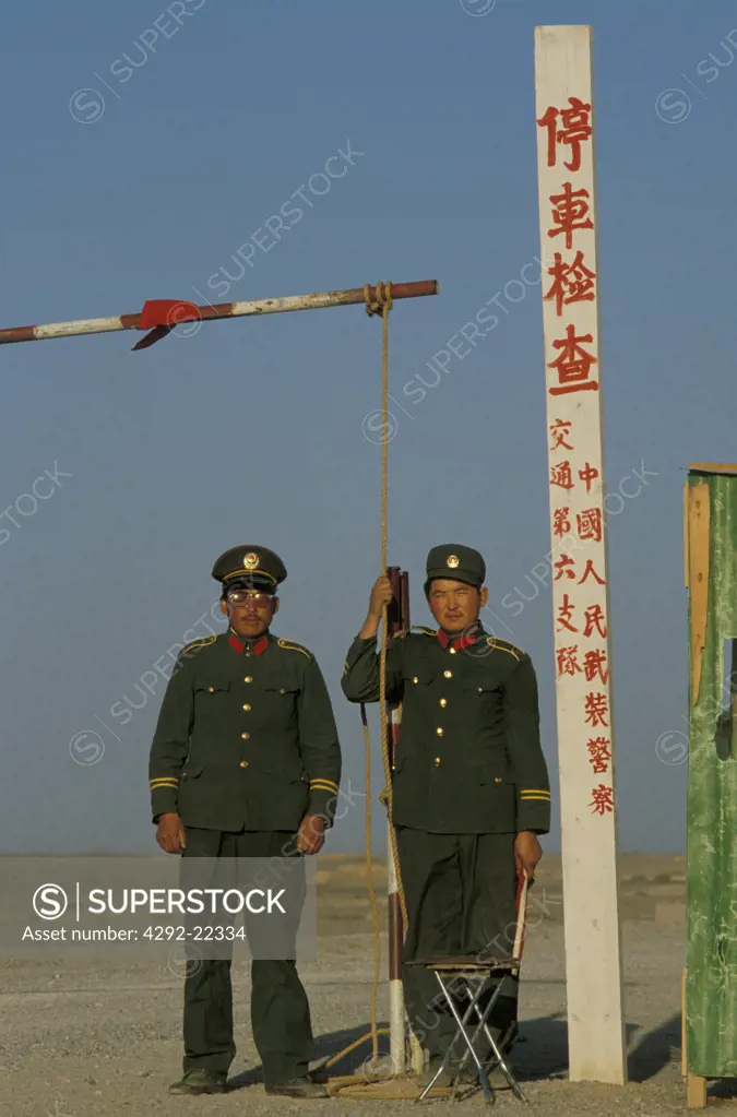 China, chinese army check point