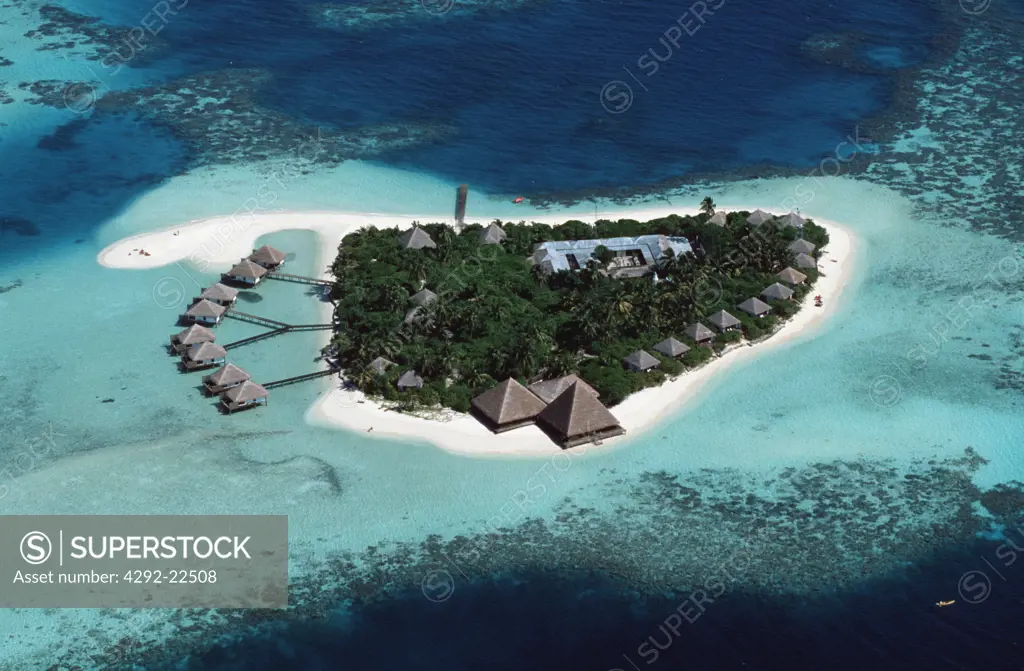 Maldives Islands. Gangehi island and resort
